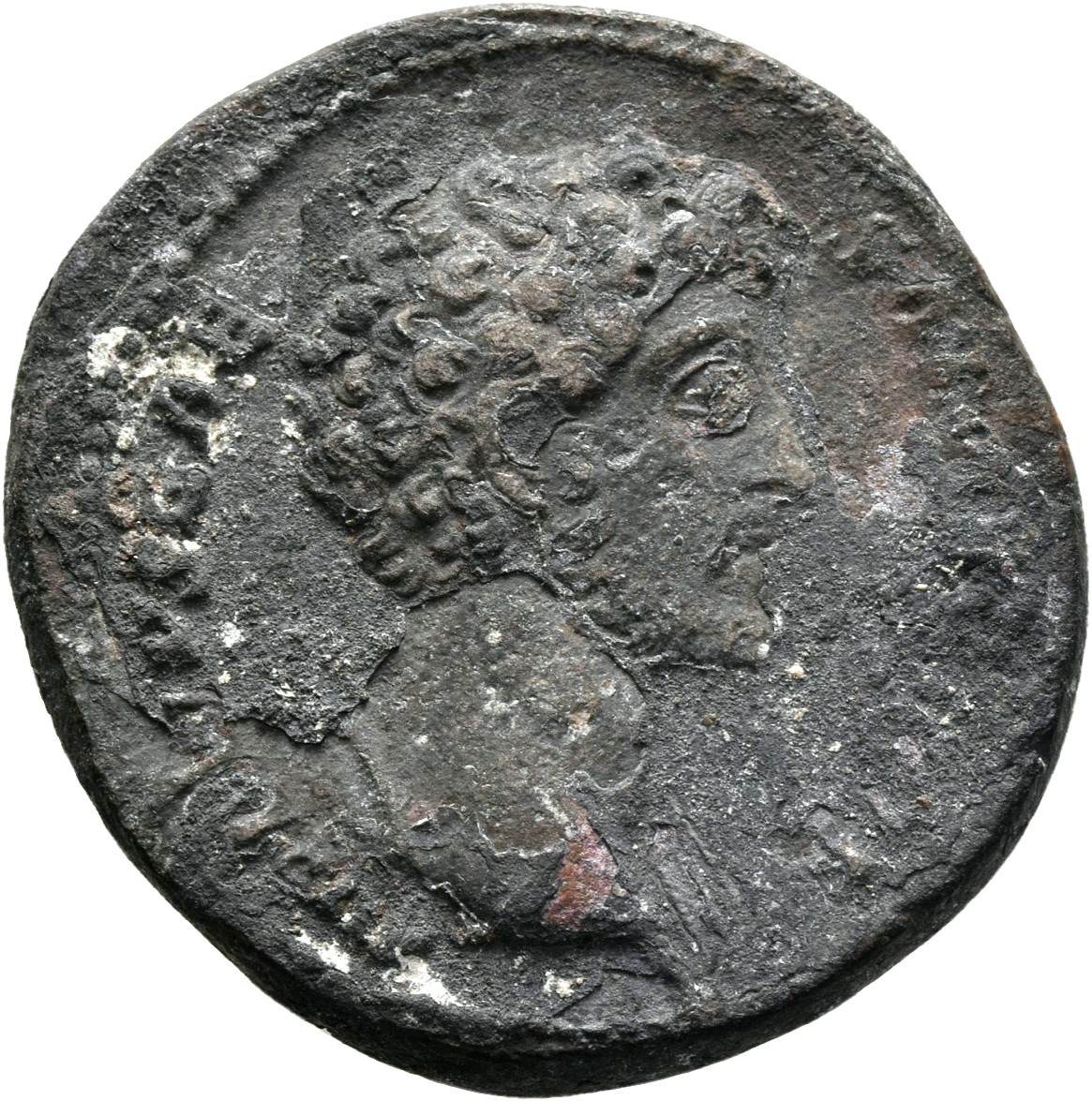 RIC III Antoninus Pius 1266 (dupondius) Antoninus Pius obverse, Head of Marcus Aurelius, bare, right