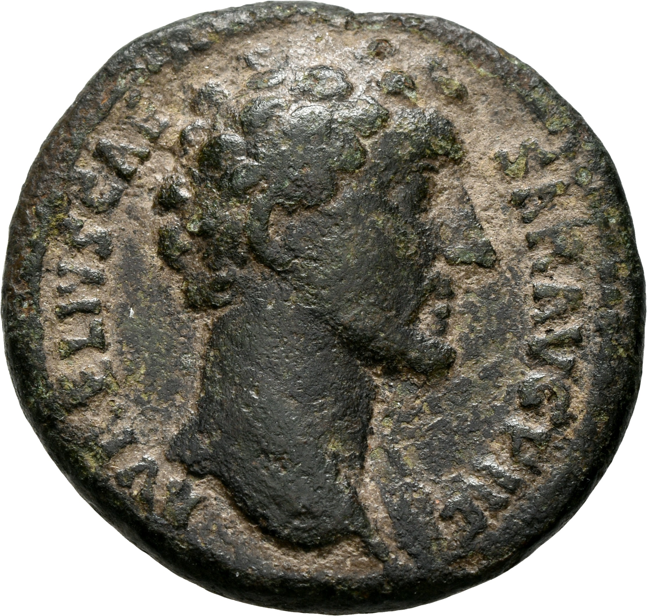 RIC III Antoninus Pius 1293A (dupondius) Antoninus Pius obverse, Head of Marcus Avrelius, bare, right