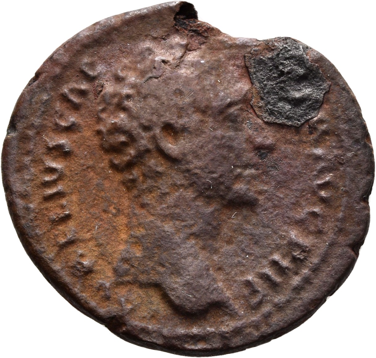 RIC III Antoninus Pius 1293A (dupondius) Antoninus Pius obverse, Head of Marcus Avrelius, bare, right
