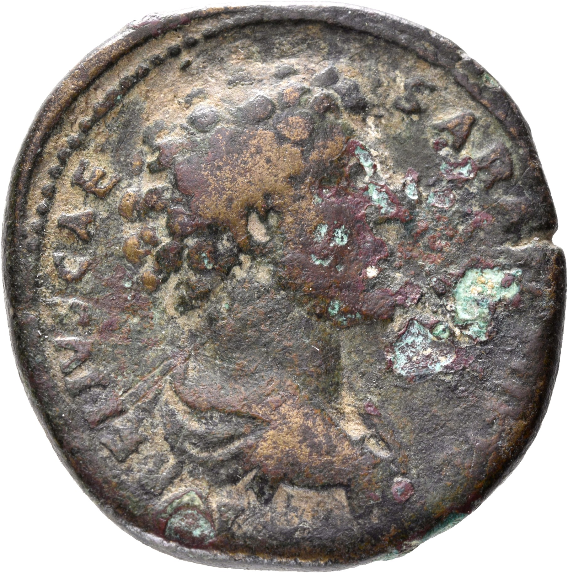 RIC III Antoninus Pius 1301 Antoninus Pius obverse, Bust of Marcus Aurelius, bare-headed, draped, right