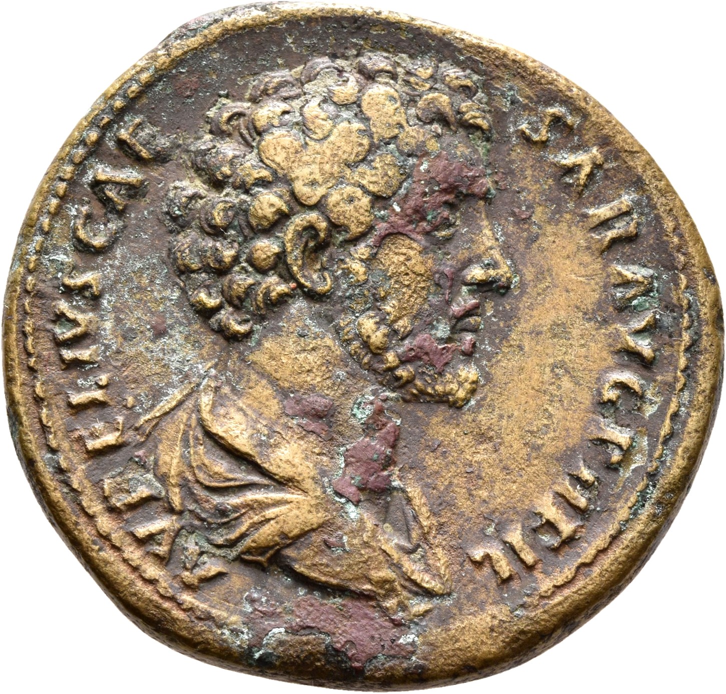 RIC III Antoninus Pius 1301 Antoninus Pius obverse, Bust of Marcus Aurelius, bare-headed, draped, right