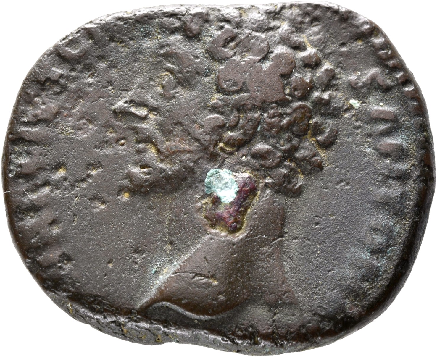 RIC III Antoninus Pius 1337B Antoninus Pius obverse, Head of Marcus Aurelius, bare, left