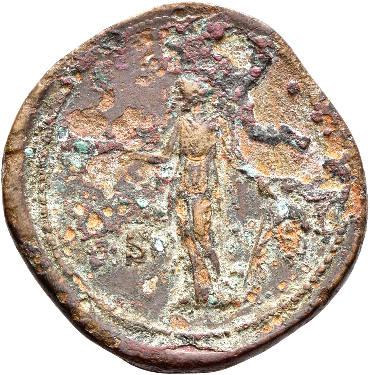 RIC III Antoninus Pius 1387a Antoninus Pius reverse, Venus, standing left, holding apple and sceptre