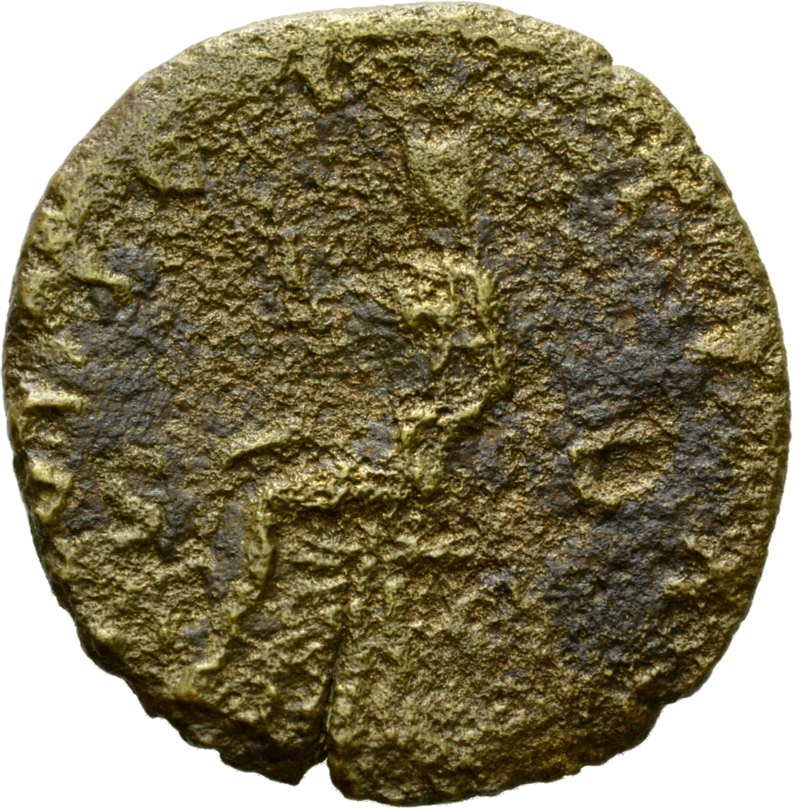 RIC III Antoninus Pius 1404A (as) Antoninus Pius reverse, Pudicitia, veiled, draped, seated left, with right hand drawing ...