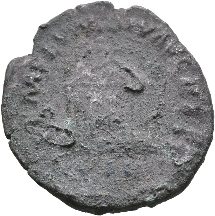 RIC III Antoninus Pius 143 (denarius) Antoninus Pius reverse, Front view of octastyle temple, containing statues of Divus ...