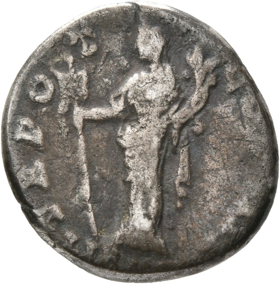 RIC III Antoninus Pius 156 Antoninus Pius reverse, Liberalitas, draped, standing, left holding vexillum in right hand and ...