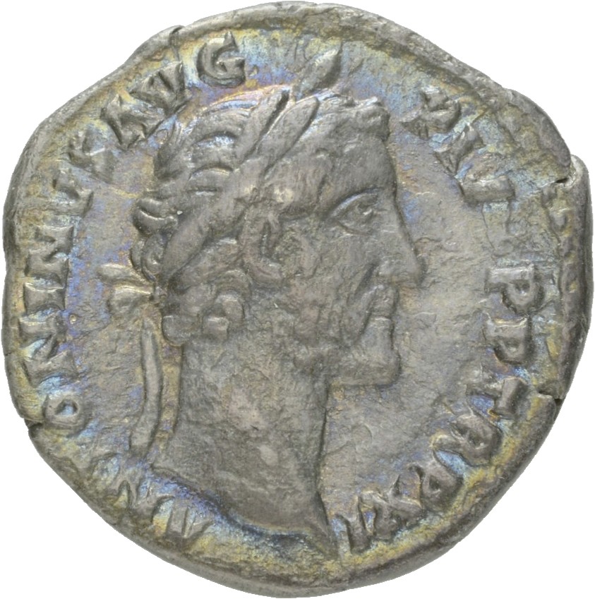 RIC III Antoninus Pius 166 Antoninus Pius obverse, Head of Antoninus Pius, laureate, right