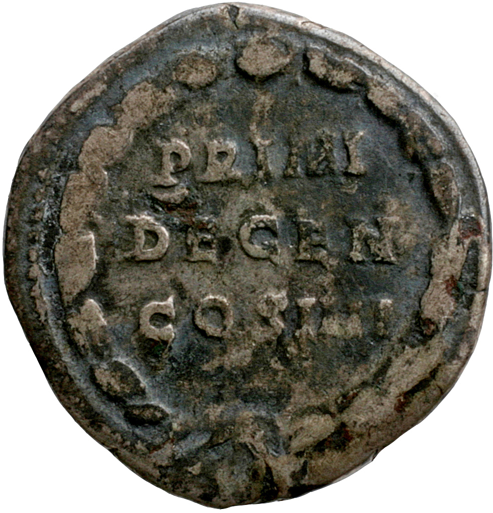 RIC III Antoninus Pius 171A (denarius) Antoninus Pius reverse, Oak-wreath