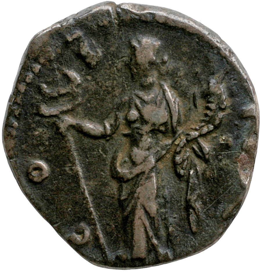 RIC III Antoninus Pius 178 Antoninus Pius reverse, Felicitas, draped, standing left, holding long caduceus, nearly upright...