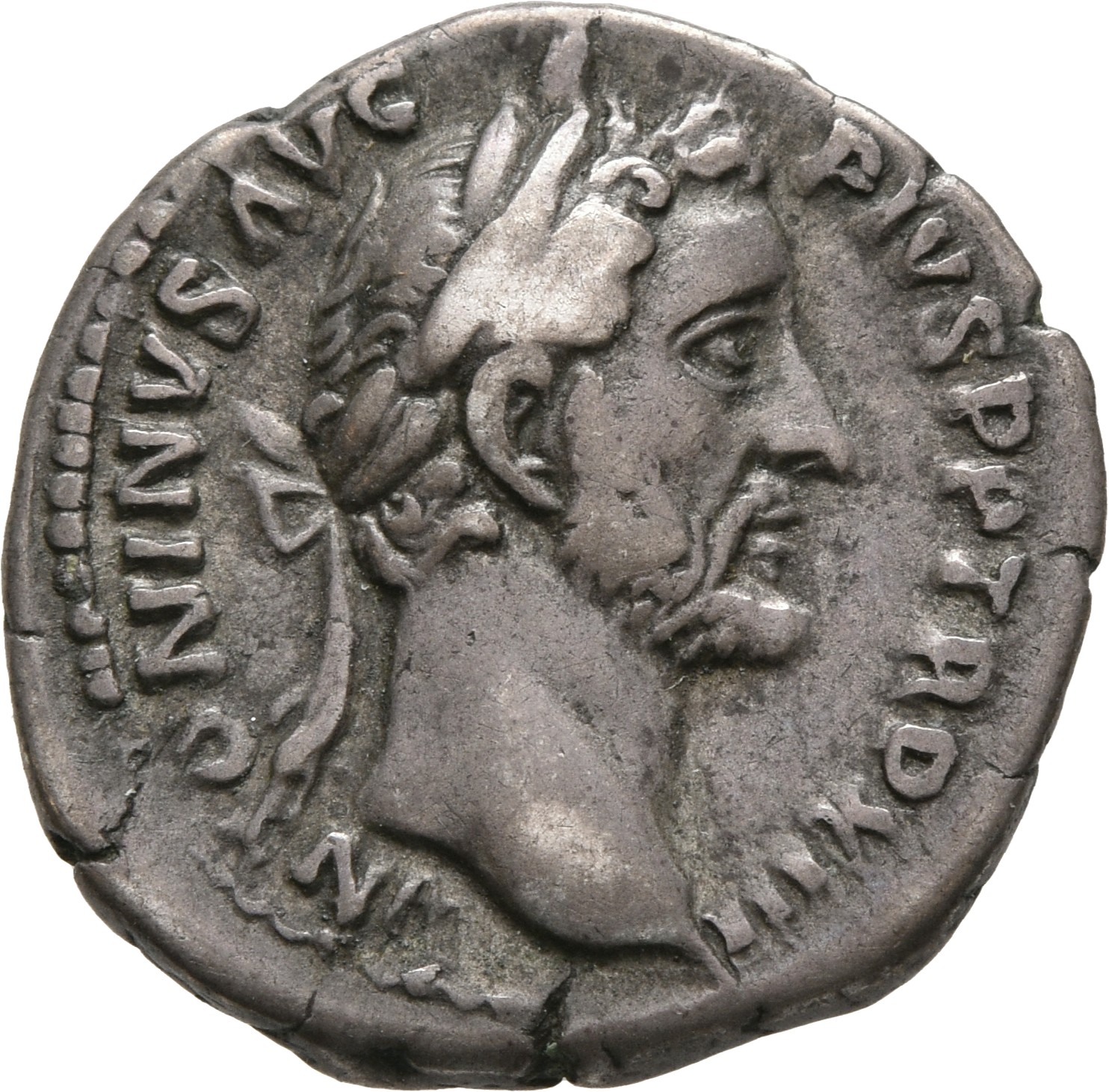 RIC III Antoninus Pius 187 Antoninus Pius obverse, Head of Antoninus Pius, laureate, right