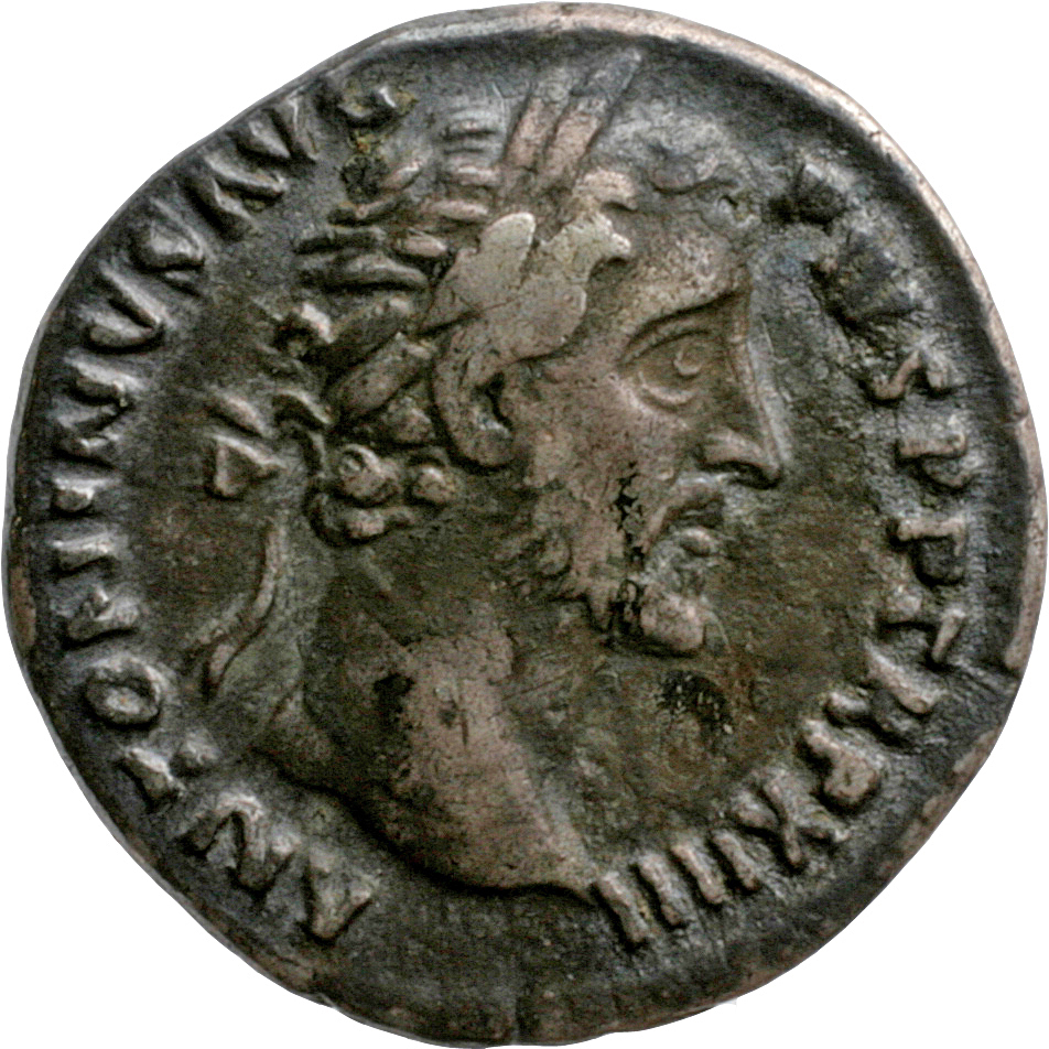 RIC III Antoninus Pius 196 Antoninus Pius obverse, Head of Antoninus Pius, laureate, right