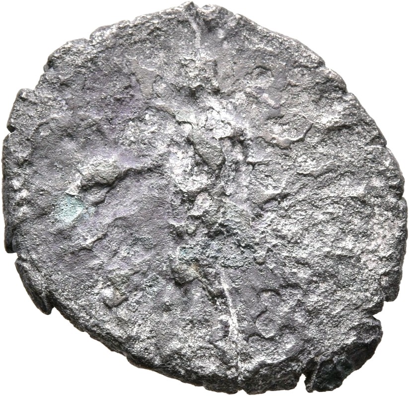 Antoninus Pius reverse — Genius, standing left, holding patera in extended right hand and two corn-ears downwards in left