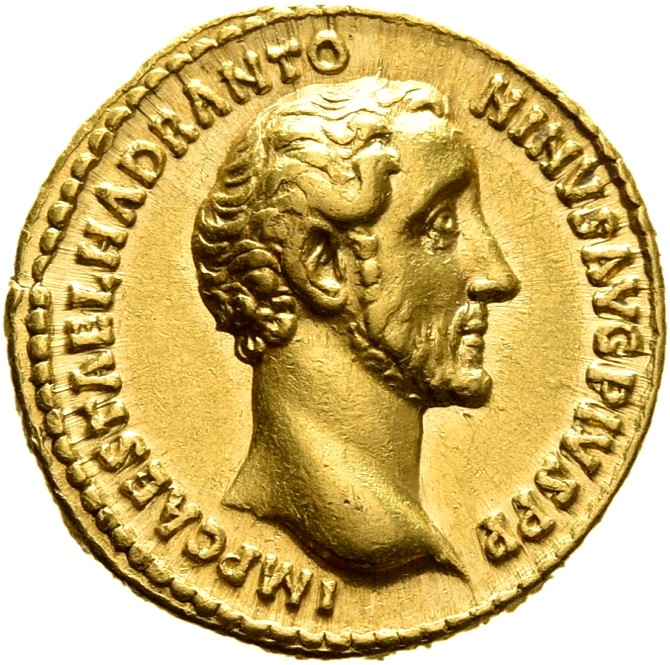 RIC III Antoninus Pius 200A Antoninus Pius obverse, Head of Antoninus Pius, bare, right