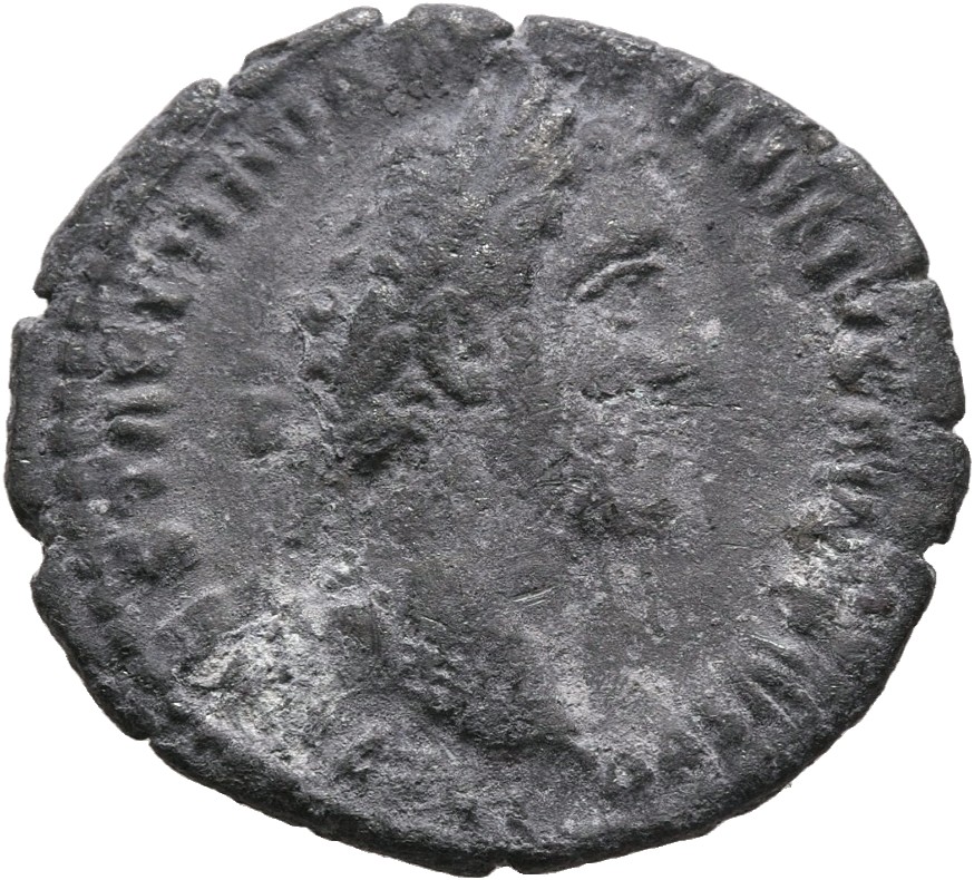 RIC III Antoninus Pius 200C (denarius) Antoninus Pius obverse, Head of Antoninus Pius, laureate, right
