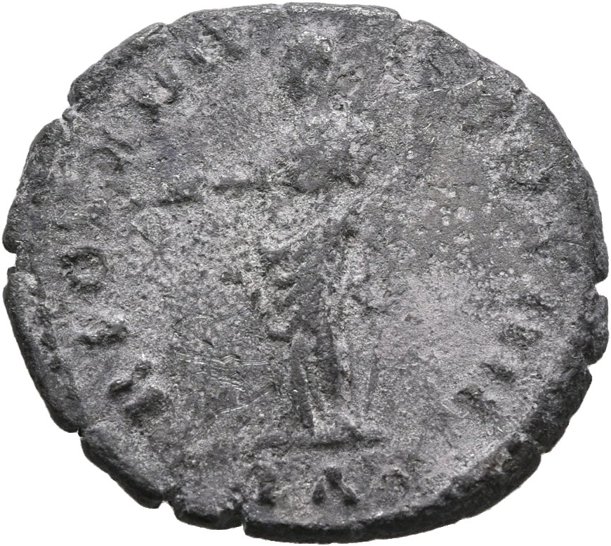 RIC III Antoninus Pius 200C (denarius) Antoninus Pius reverse, Pax, draped, standing left, holding branch extended in righ...