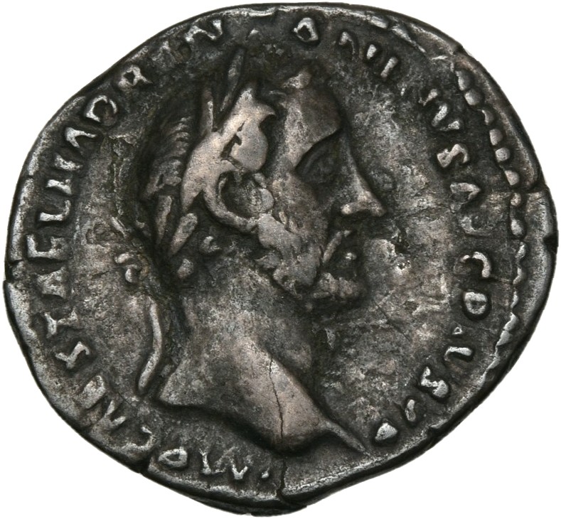 RIC III Antoninus Pius 201 Antoninus Pius obverse, Head of Antoninus Pius, laureate, right