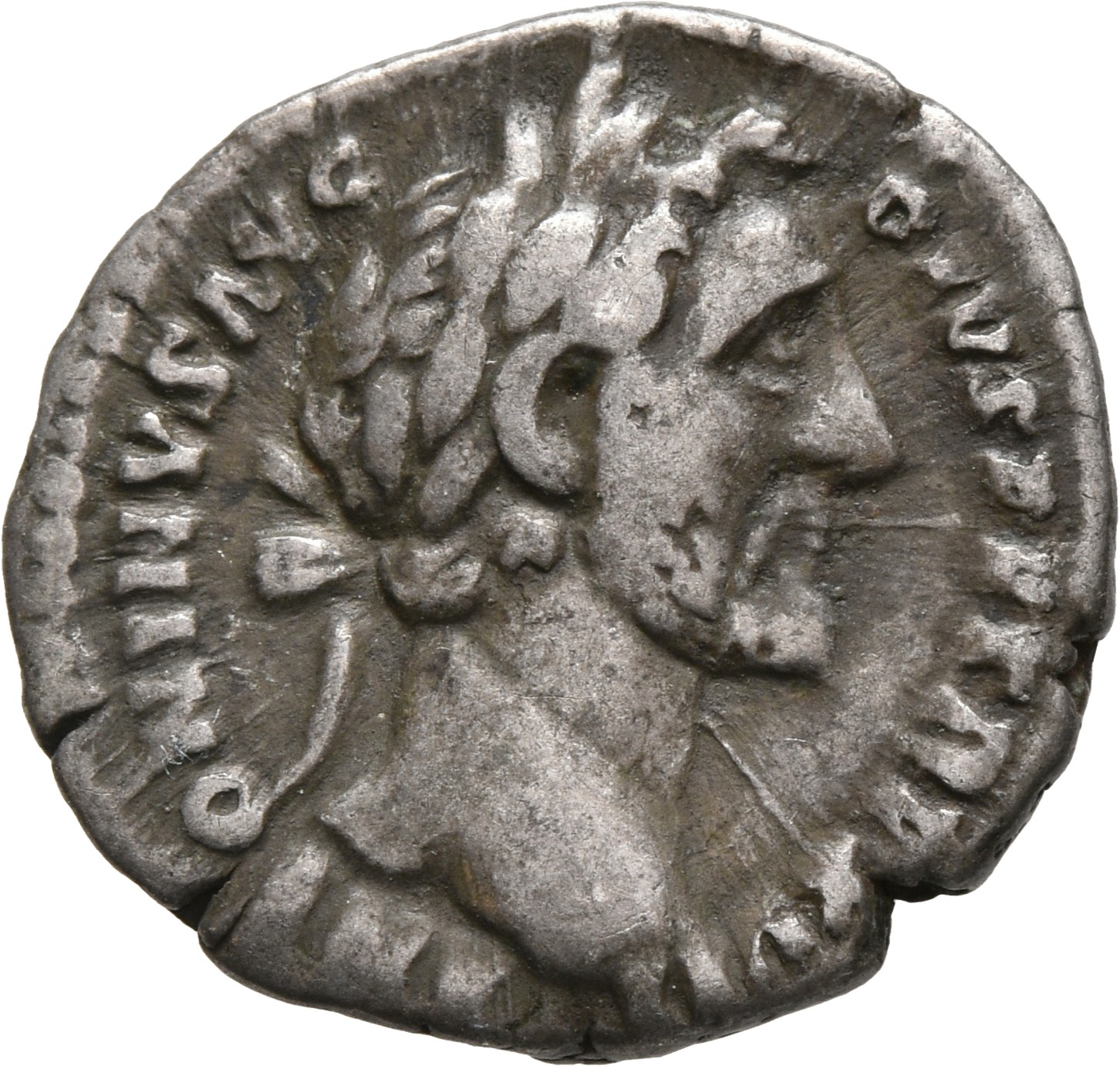 RIC III Antoninus Pius 219 Antoninus Pius obverse, Head of Antoninus Pius, laureate, right