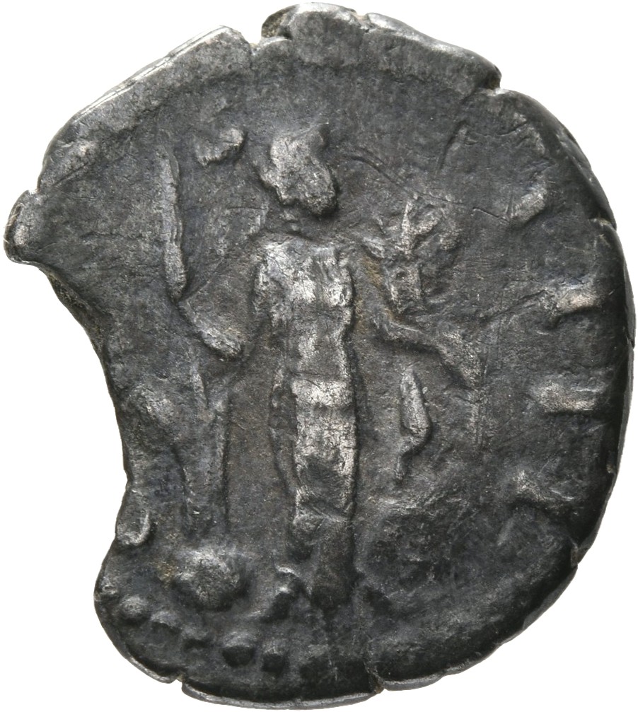 RIC III Antoninus Pius 222 Antoninus Pius reverse, Fortuna, draped, standing right, holding vertical rudder on globe in ri...
