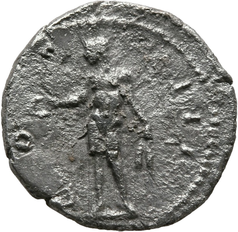 RIC III Antoninus Pius 223 Antoninus Pius reverse, Genius, standing left, holding patera in right hand and corn-ears in left