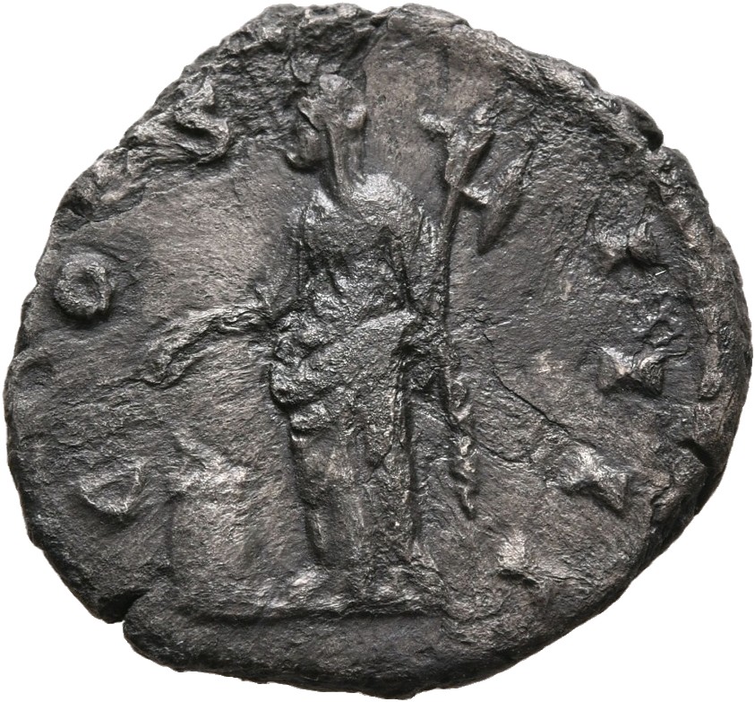RIC III Antoninus Pius 229B Antoninus Pius reverse, Vesta, veiled, draped, standing left, with patera in right hand sacrif...