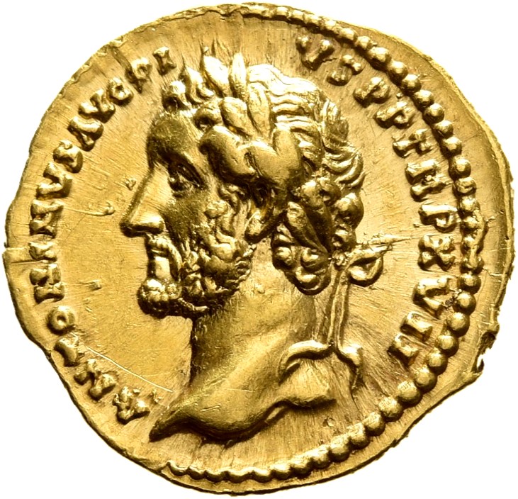 RIC III Antoninus Pius 233E Antoninus Pius obverse, Head of Antoninus Pius, laureate, left