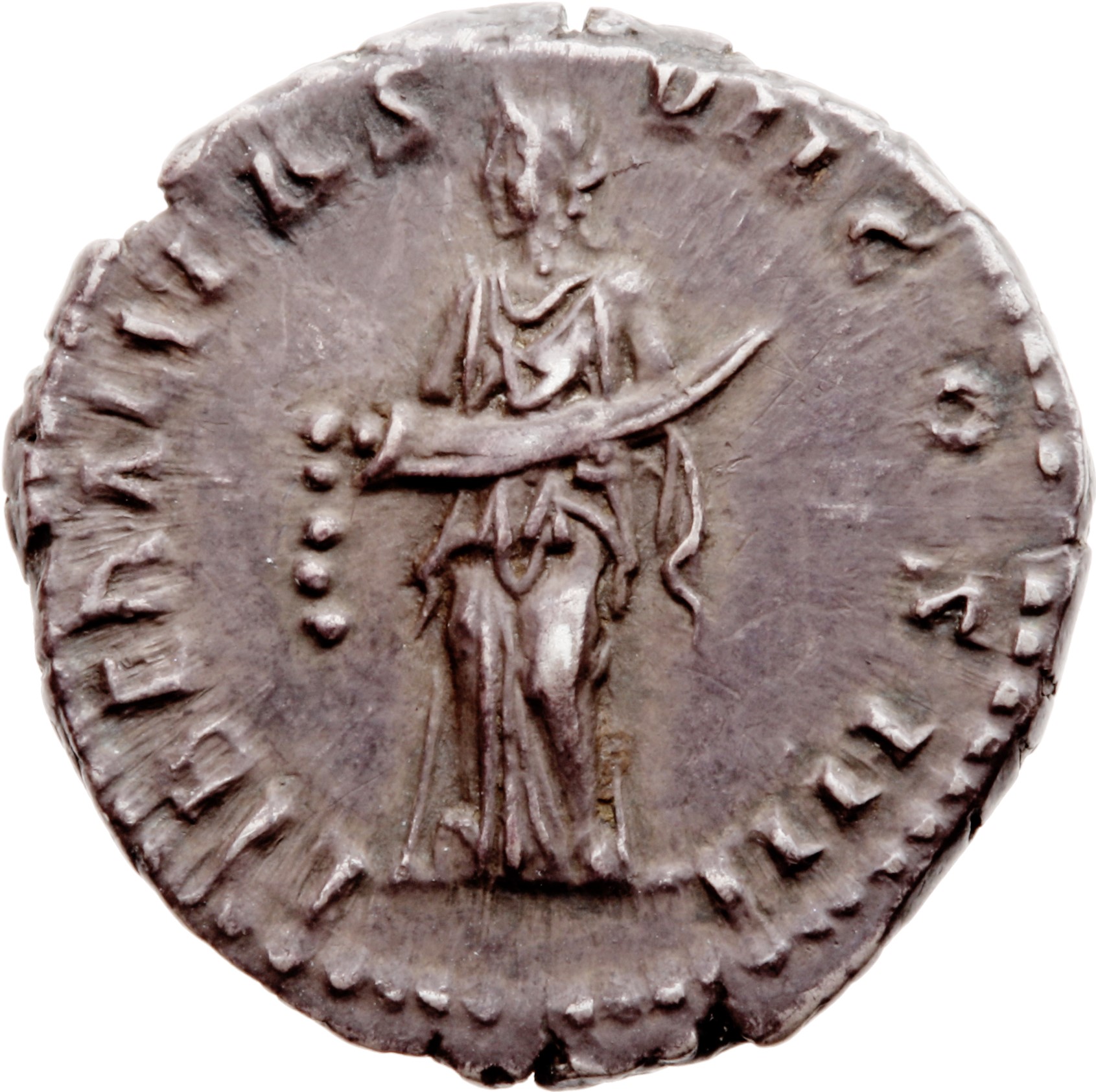 RIC III Antoninus Pius 234 Antoninus Pius reverse, Liberalitas, draped, standing left, emptying coins out of cornucopiae, ...