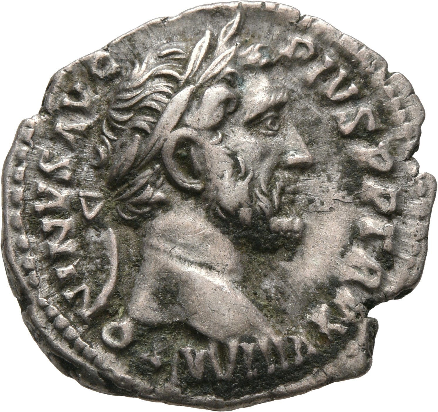 RIC III Antoninus Pius 238 Antoninus Pius obverse, Head of Antoninus Pius, laureate, right