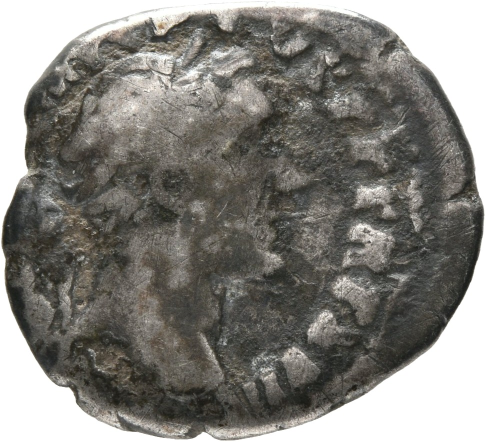 Antoninus Pius obverse — Head of Antoninus Pius, laureate, right