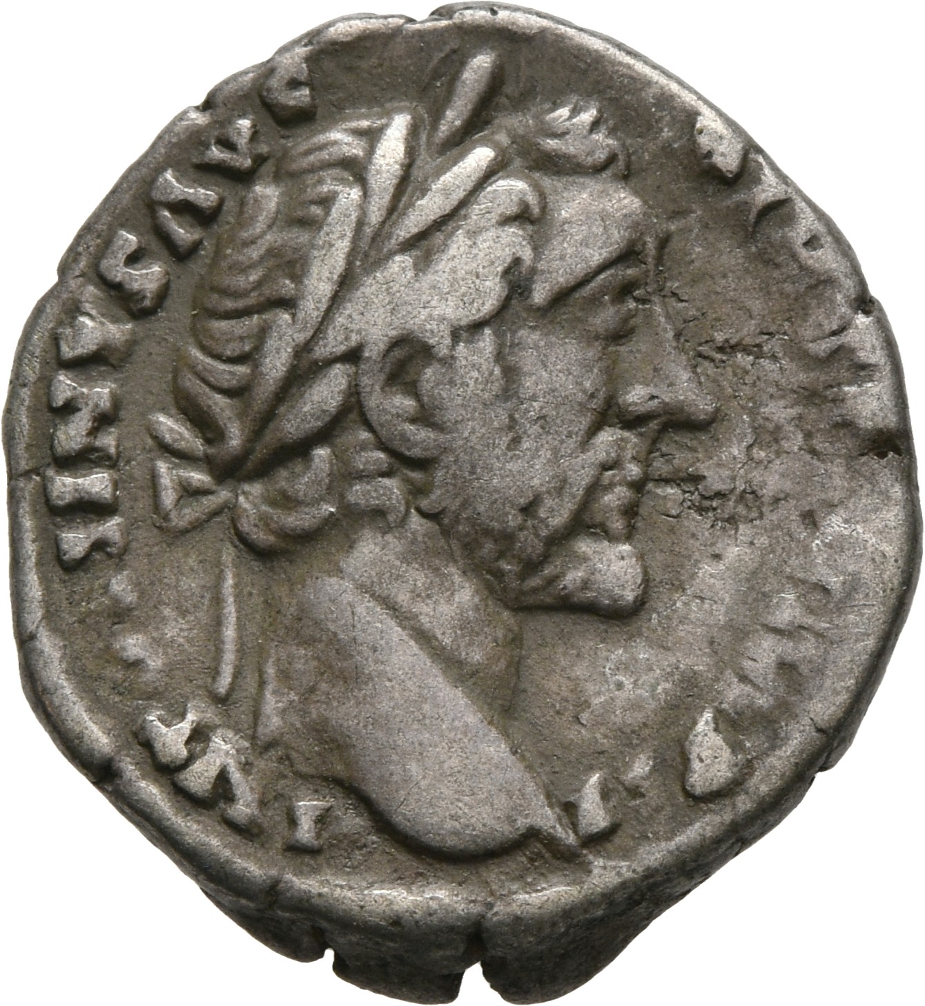 RIC III Antoninus Pius 249 Antoninus Pius obverse, Head of Antoninus Pius, laureate, right