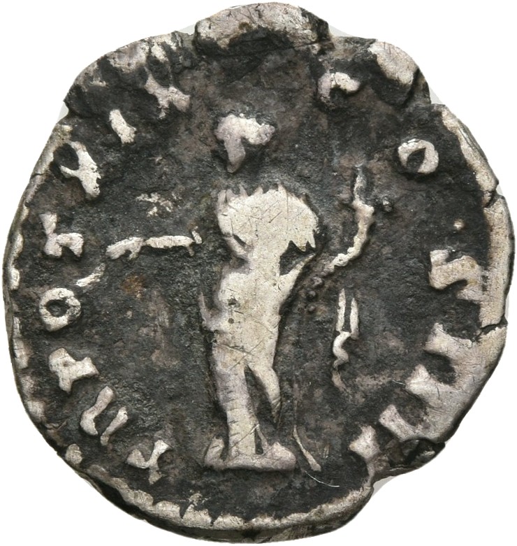 RIC III Antoninus Pius 252 Antoninus Pius reverse, Pax, draped, standing left, holding branch in extended right hand and c...
