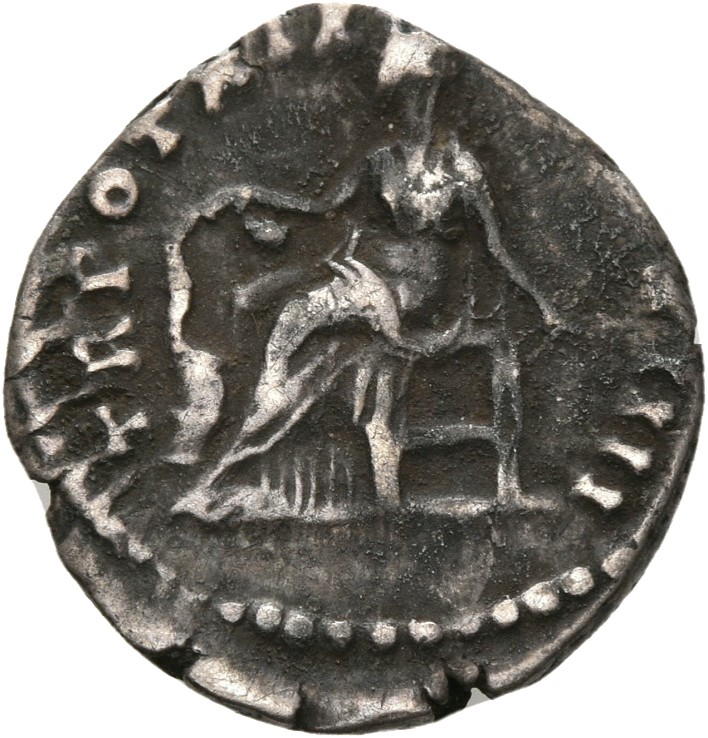 RIC III Antoninus Pius 254 Antoninus Pius reverse, Salus, draped, seated left on low seat with patera in right hand feedin...