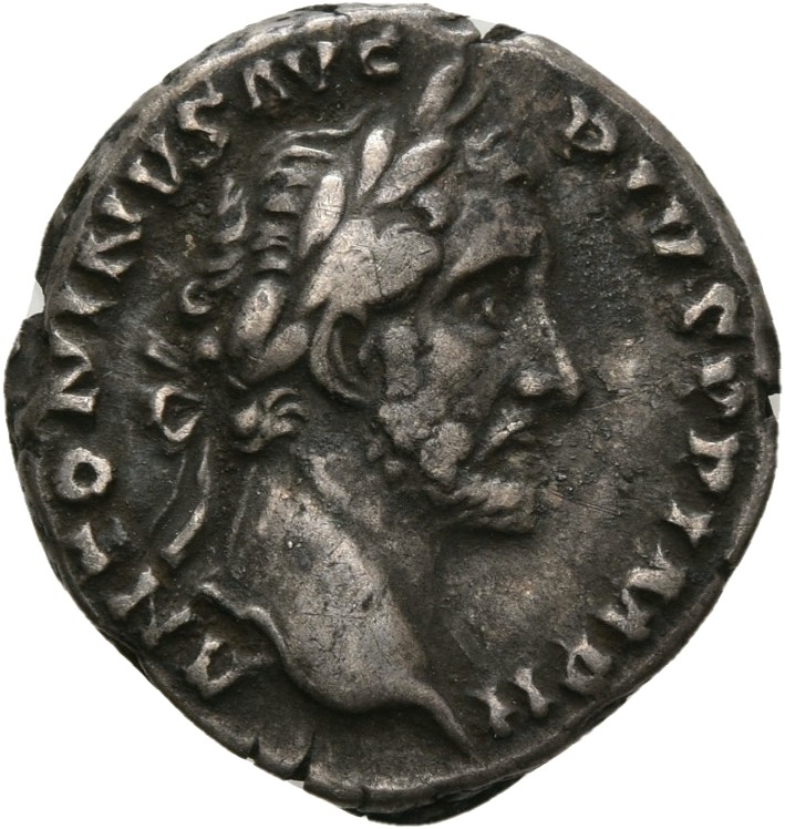 RIC III Antoninus Pius 254 Antoninus Pius obverse, Head of Antoninus Pius, laureate, right