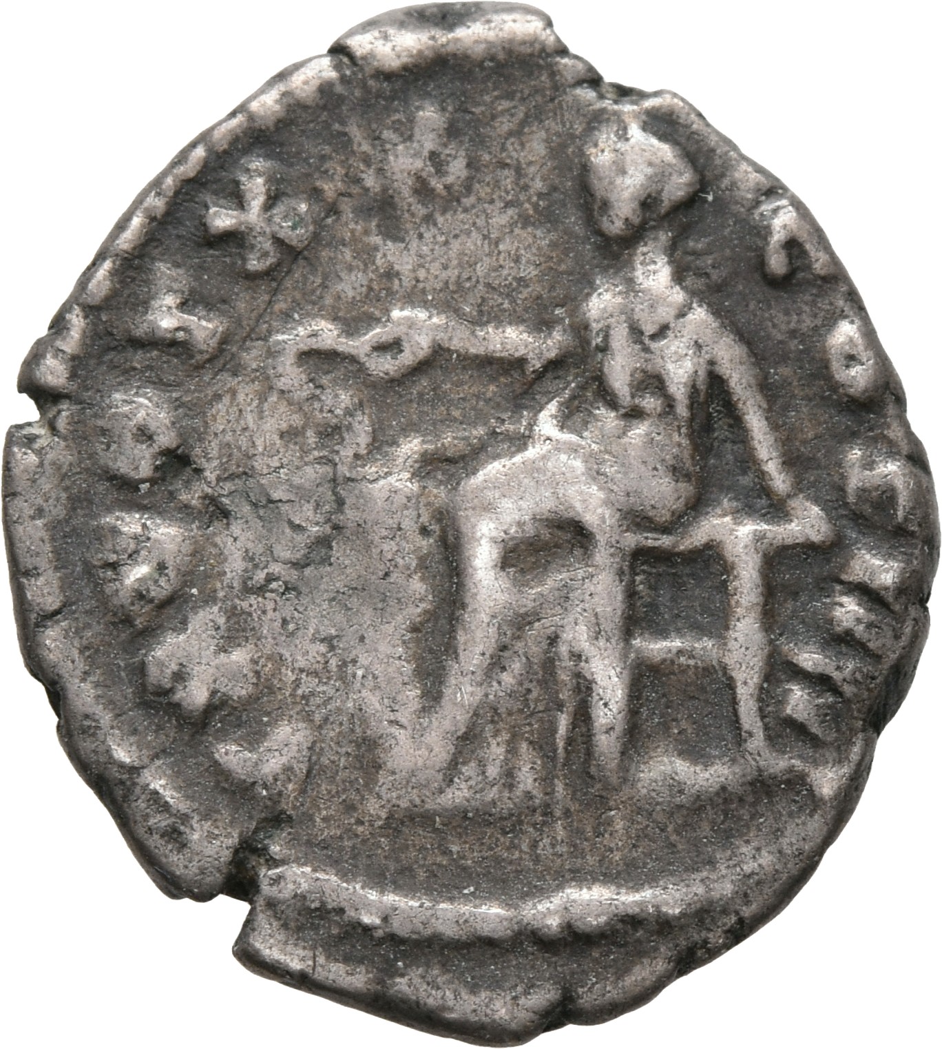 RIC III Antoninus Pius 264 Antoninus Pius reverse, Salus, draped seated, left on low seat, feeding out of patera in right ...