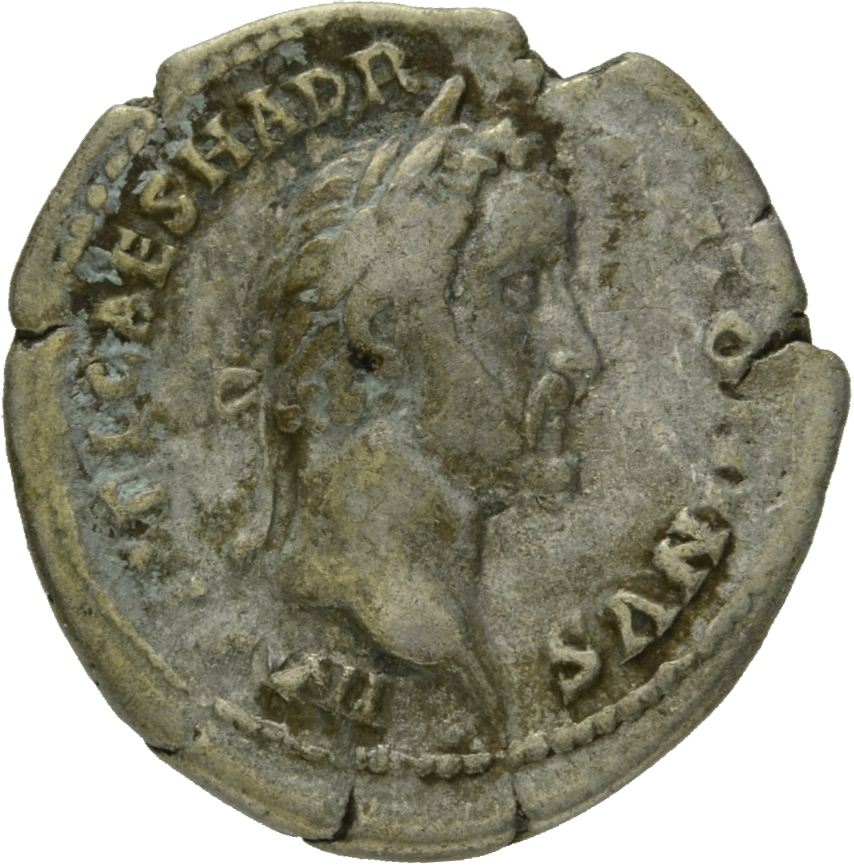 Antoninus Pius obverse — Head of Antoninus Pius, laureate, right