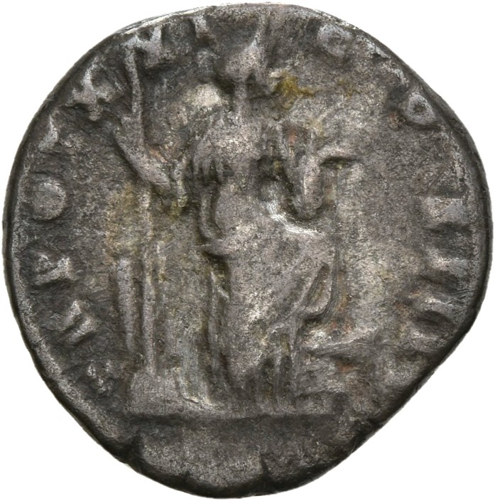 RIC III Antoninus Pius 275 Antoninus Pius reverse, Annona, draped, standing right, left foot on prow, holding rudder in ri...