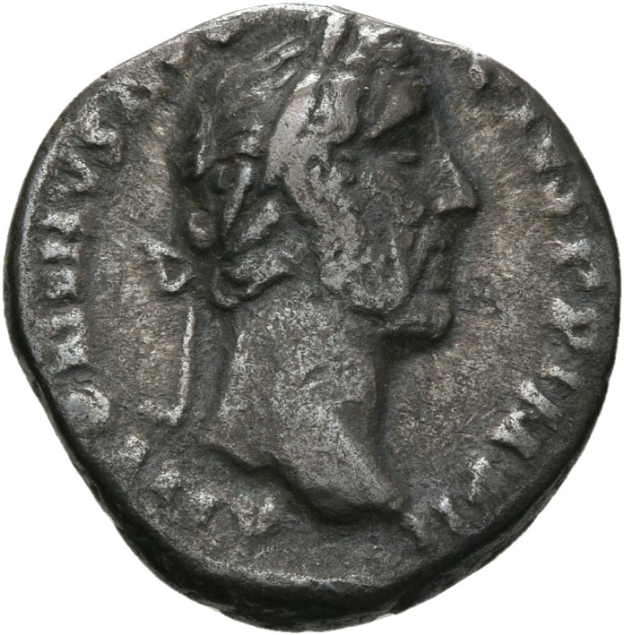 RIC III Antoninus Pius 275 Antoninus Pius obverse, Head of Antoninus Pius, laureate, right