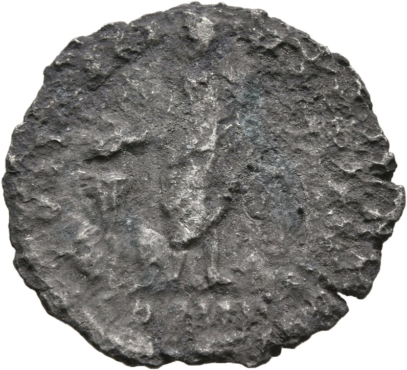 RIC III Antoninus Pius 292E Antoninus Pius reverse, Antoninus Pius, veiled, togate. standing left, sacrificing out of pate...