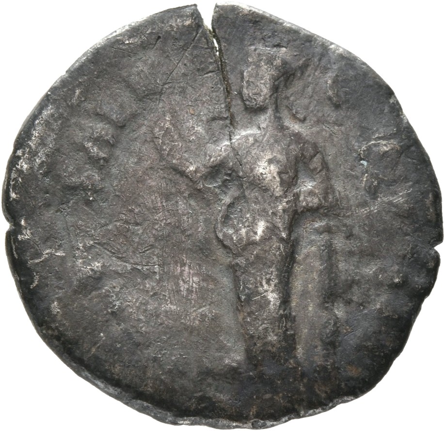 RIC III Antoninus Pius 298 Antoninus Pius reverse, Felicitas, draped, standing left, holding up winged caduceus in right h...