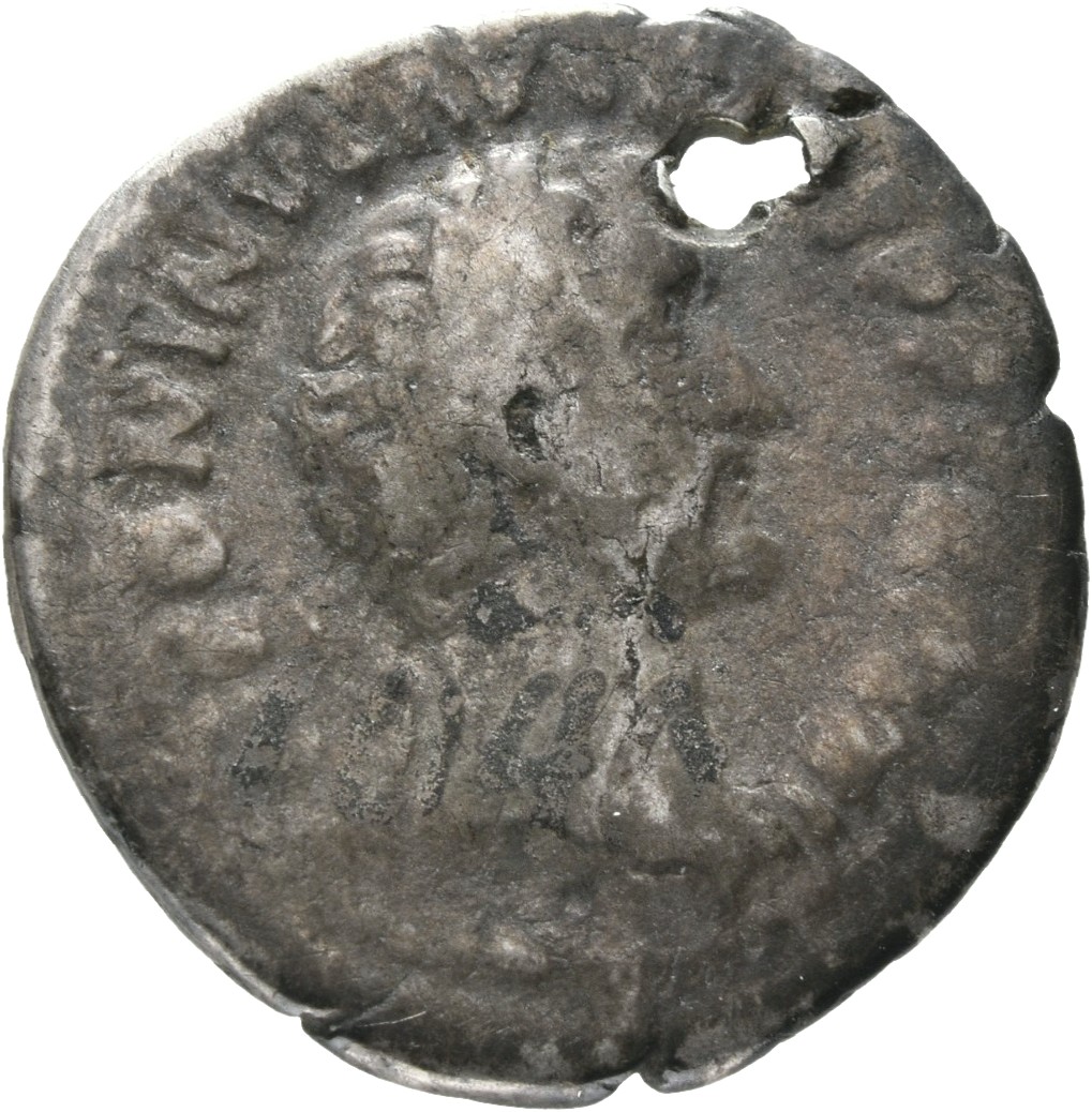 Antoninus Pius obverse — Head of Antoninus Pius, laureate, right