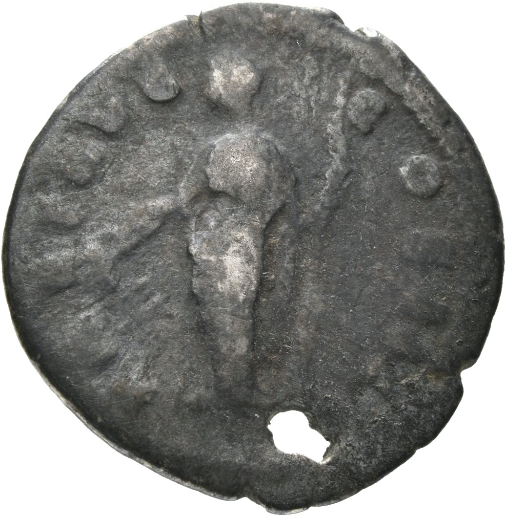 Antoninus Pius reverse — Pax, draped, standing left, holding branch downwards in right hand and vertical sceptre in left