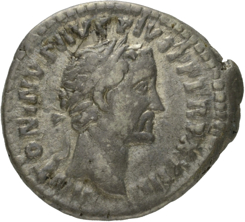 RIC III Antoninus Pius 308 Antoninus Pius obverse, Head of Antoninus Pius, laureate, right
