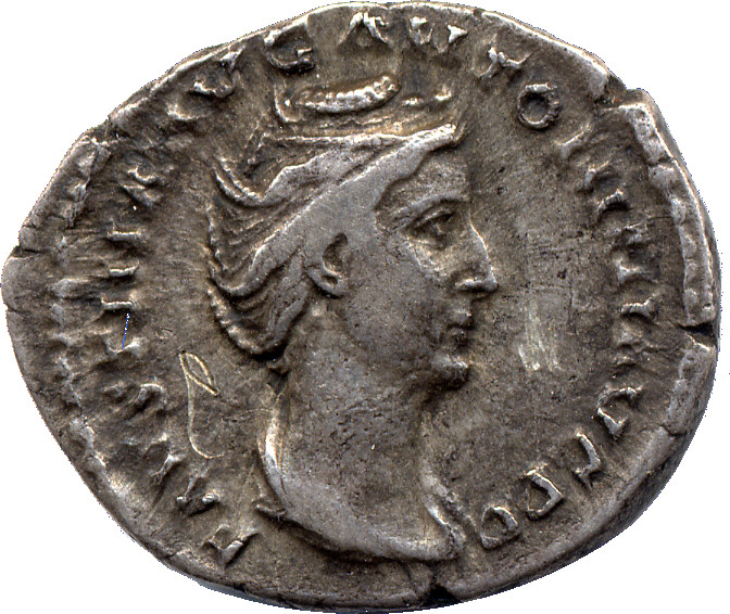 RIC III Antoninus Pius 329 Antoninus Pius obverse, Bust of Faustina the Elder, draped, right, hair elaborately waved in se...