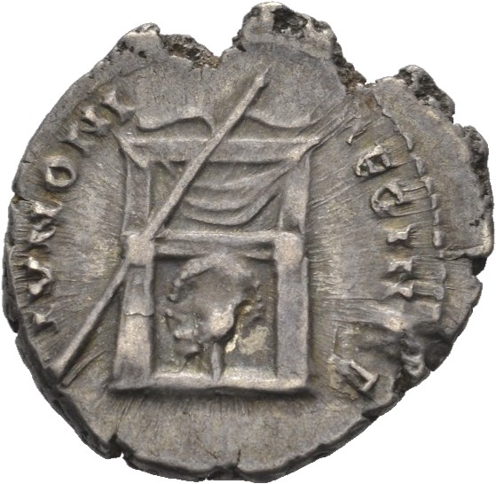 RIC III Antoninus Pius 339A Antoninus Pius reverse, Throne, ornamented and draped, in front below, peacock standing right ...