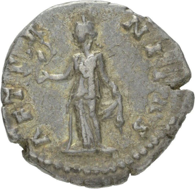 RIC III Antoninus Pius 347 Antoninus Pius reverse, Aeternitas, draped, standing left, holding phoenix on extended right ha...