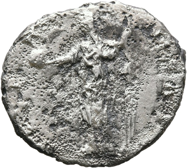 RIC III Antoninus Pius 348a (denarius) Antoninus Pius reverse, Fortuna, veiled, draped, standing left, holding globe on ex...