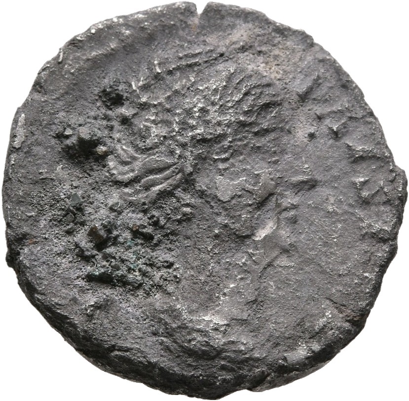 RIC III Antoninus Pius 350Aa (denarius) Antoninus Pius obverse, Bust of Faustina the Elder, draped, right with hair elabor...