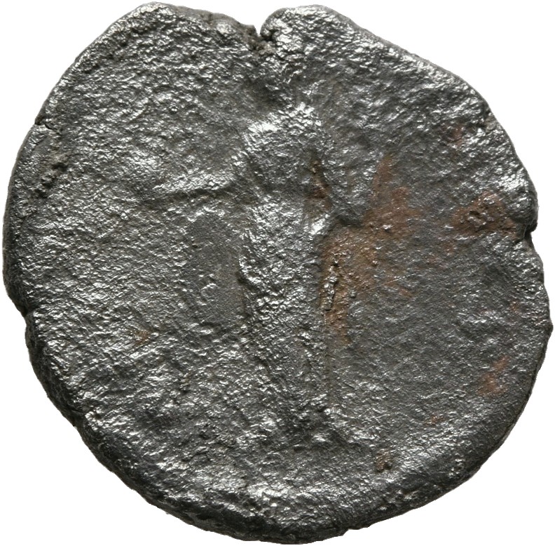 RIC III Antoninus Pius 350Aa (denarius) Antoninus Pius reverse, Providentia, draped, standing left, holding globe in exten...