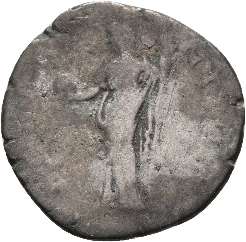 RIC III Antoninus Pius 350Ab (denarius) Antoninus Pius reverse, Providentia, draped, standing left, holding globe in exten...