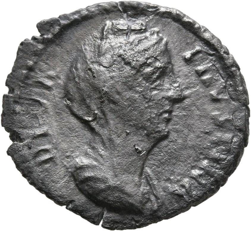 RIC III Antoninus Pius 353b Antoninus Pius obverse, Bust of Faustina the Elder, veiled, draped, right with hair elaboratel...