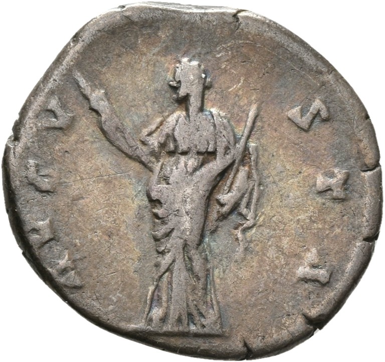 RIC III Antoninus Pius 356a (denarius) Antoninus Pius reverse, Ceres, veiled, draped, standing left, holding out torch in ...